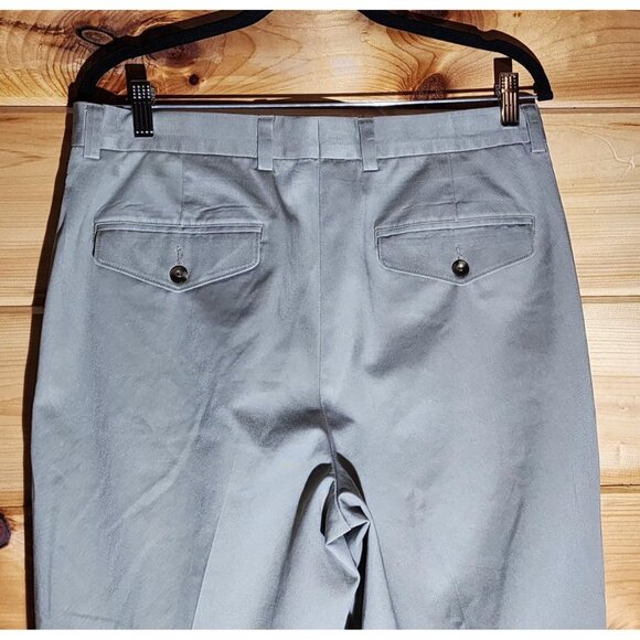 LL Bean Chino Classic Fit Pants 33X29 100% Cotton Covered Back Pocket - Picture 9 of 9